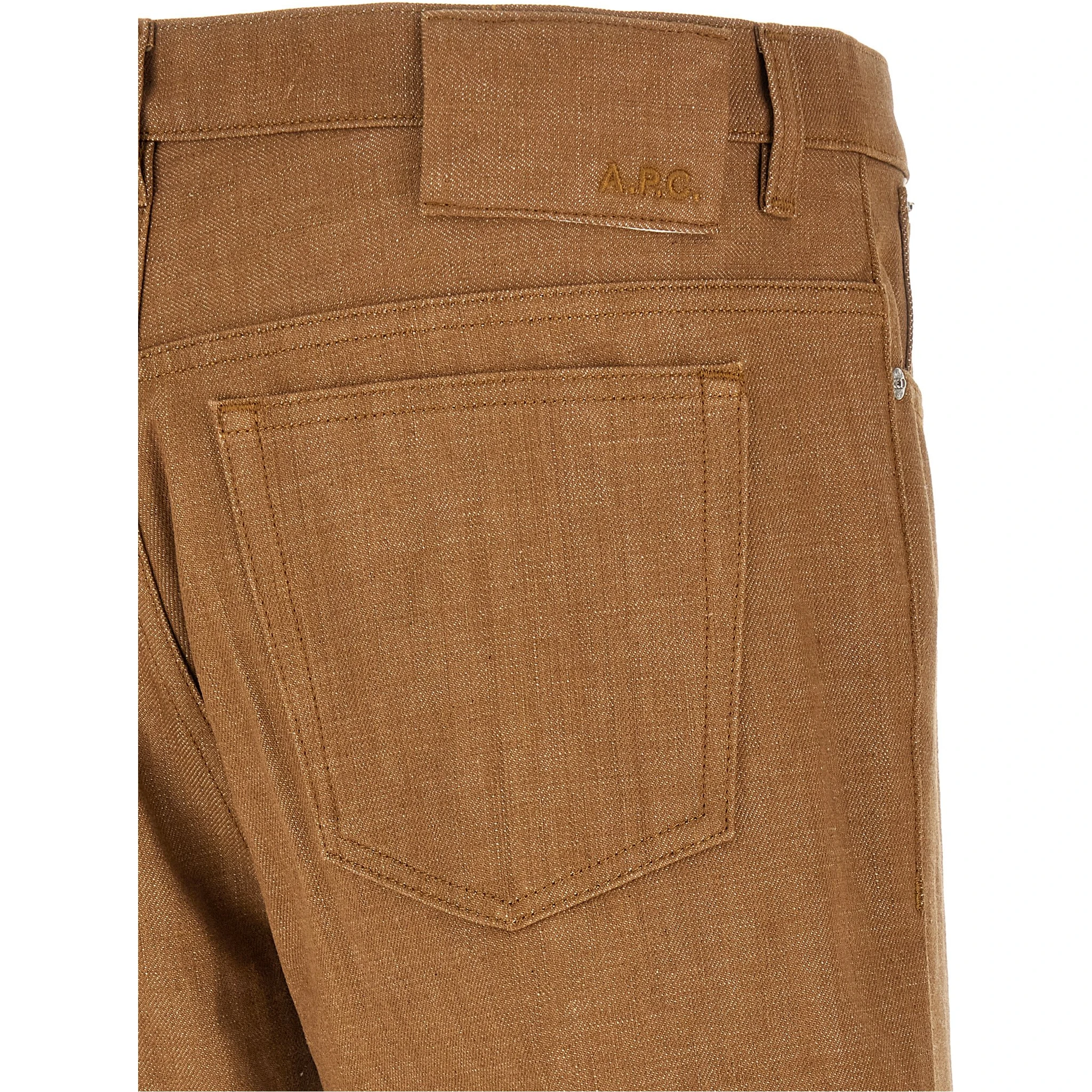 Brown Cotton Jeans Denim