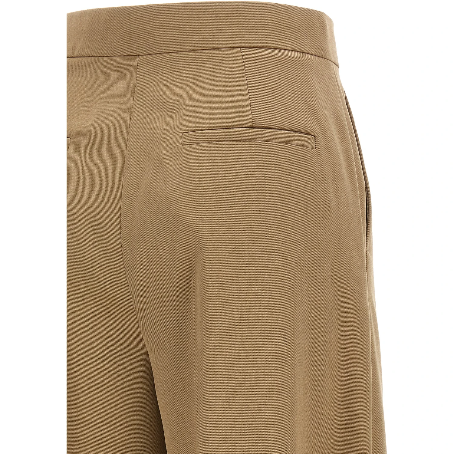 Brown Virgin Wool Casual Pants