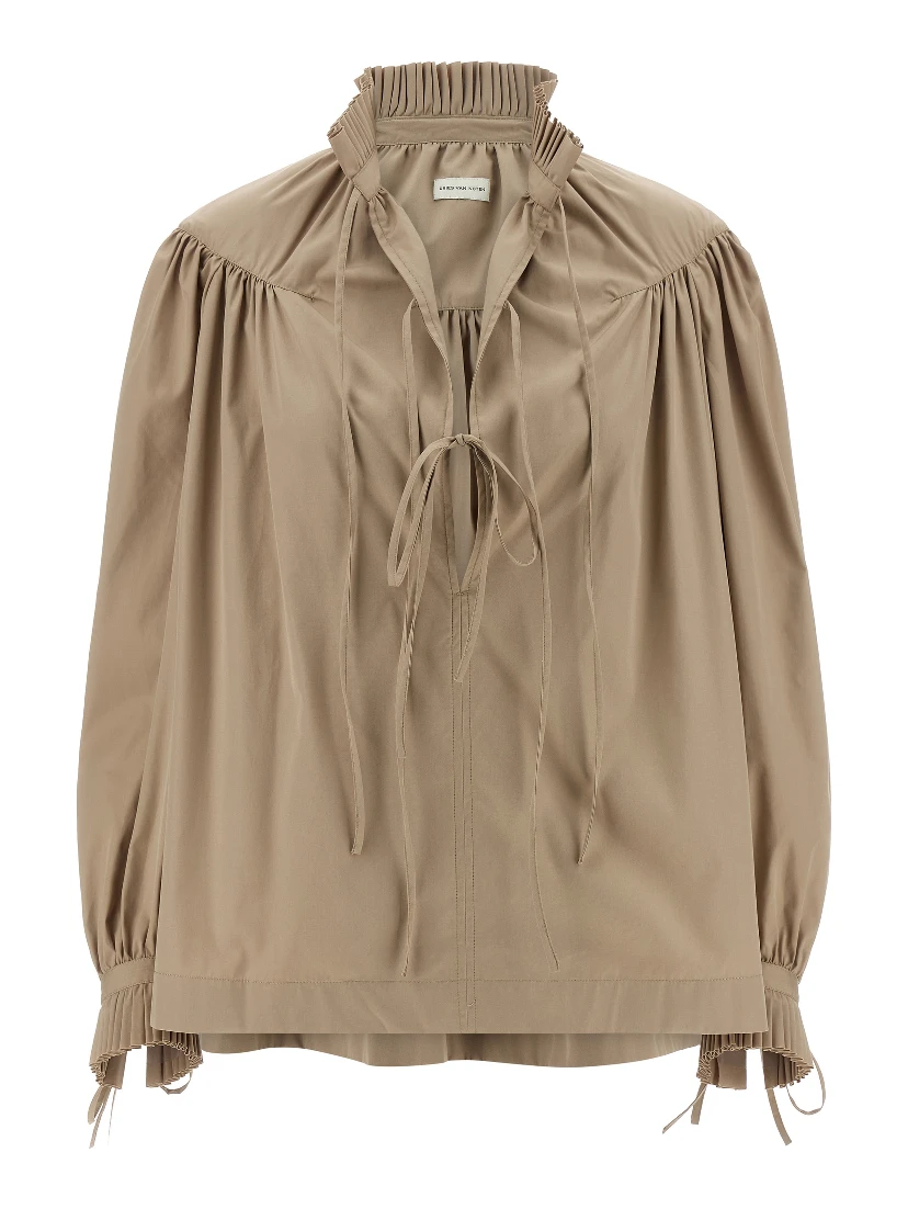 Beige Cotton Blouse