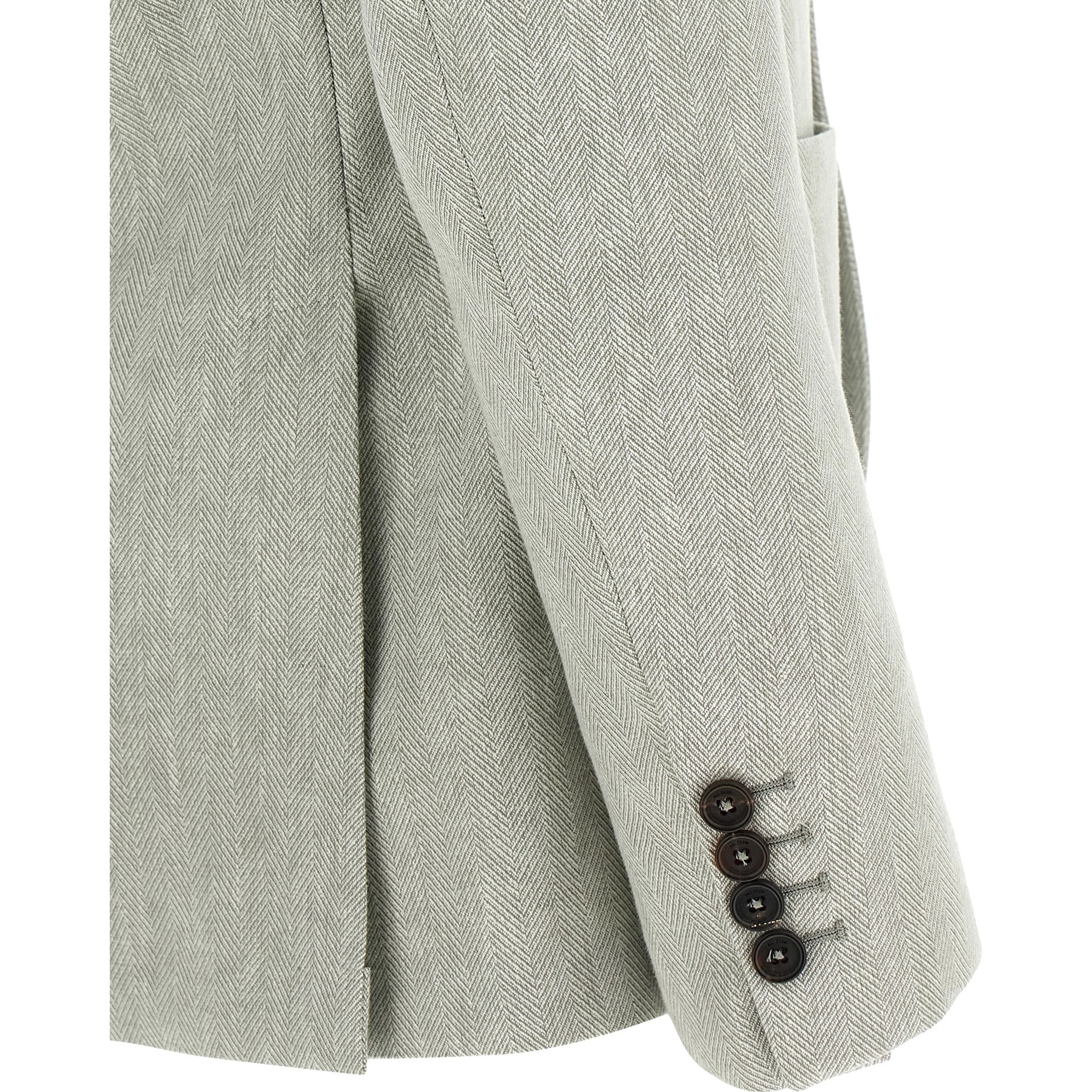 Bicolor Linen Blazer