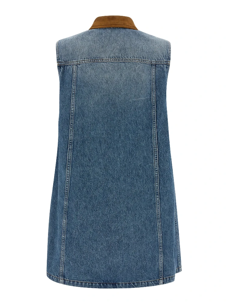 Blue Cotton Short Dress alternative