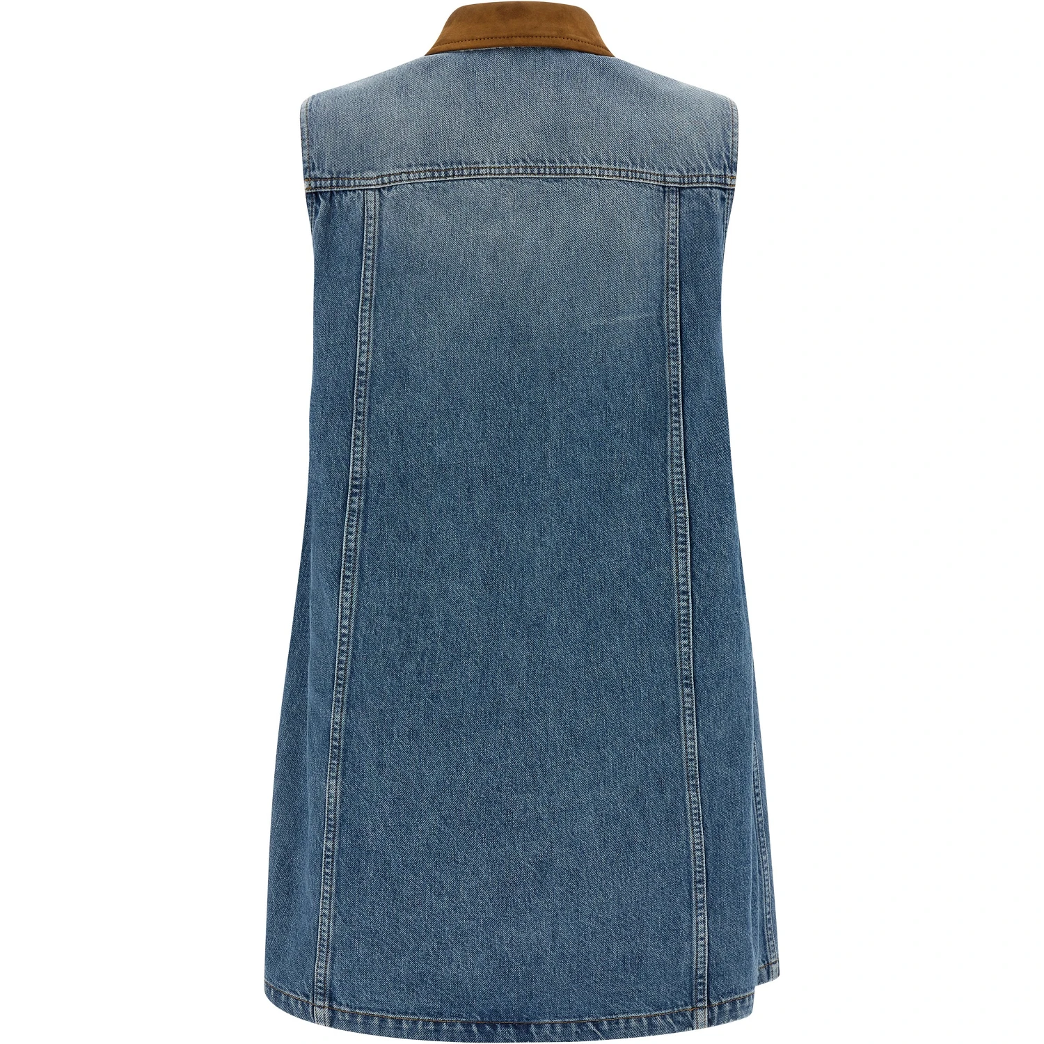 Blue Cotton Short Dress