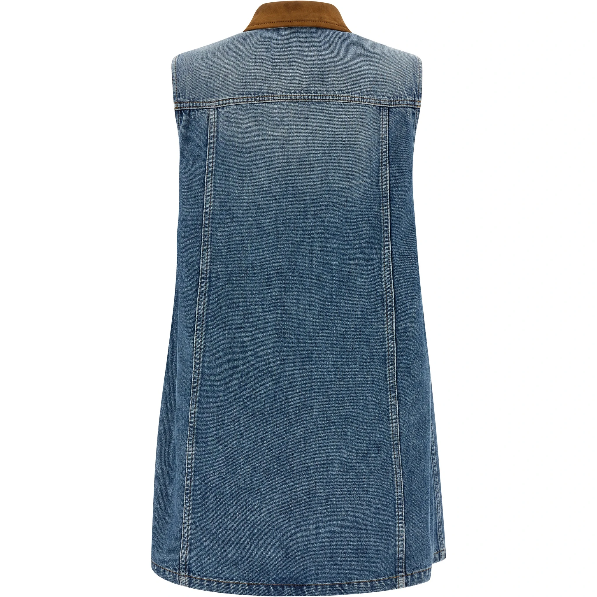 Blue Cotton Short Dress