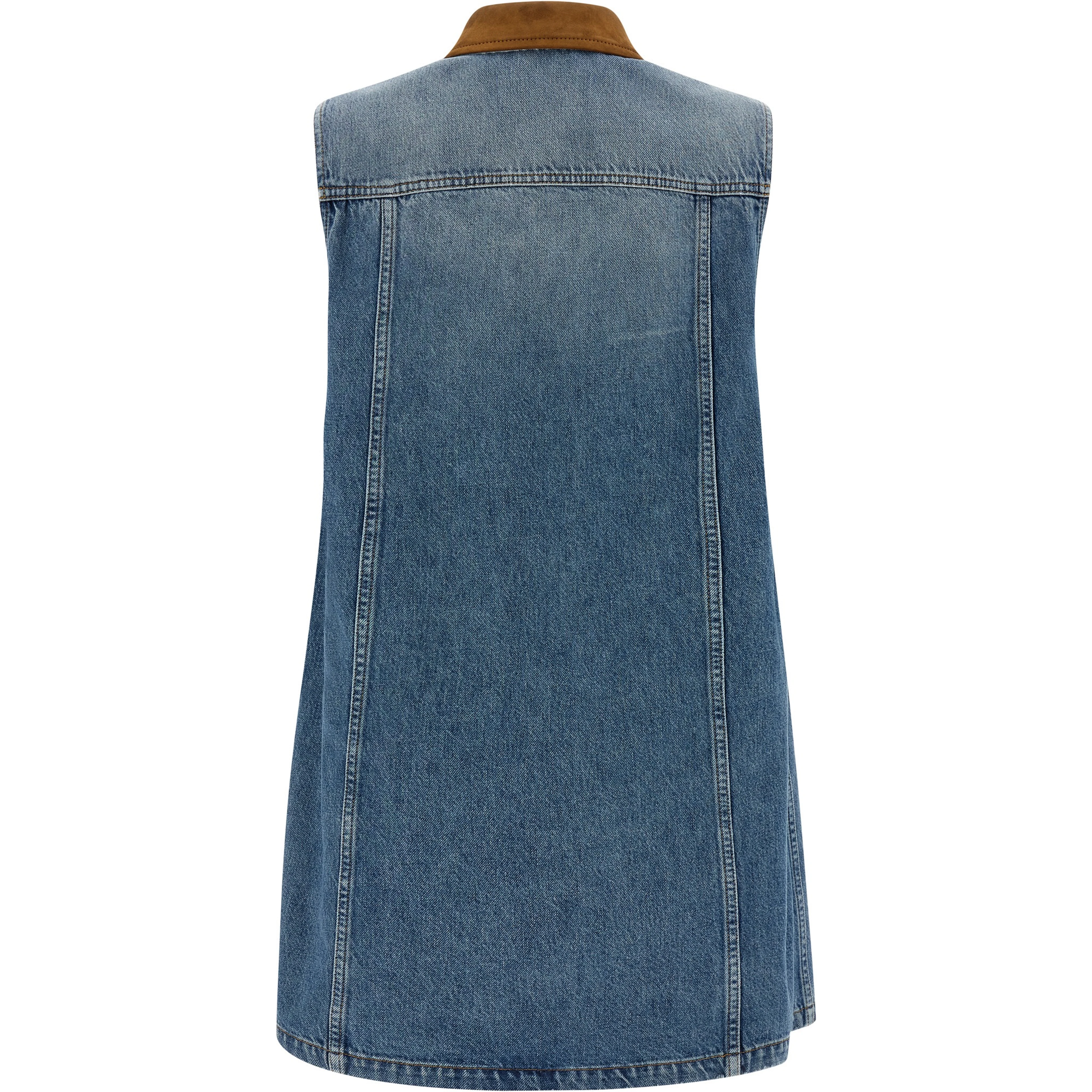 Blue Cotton Short Dress