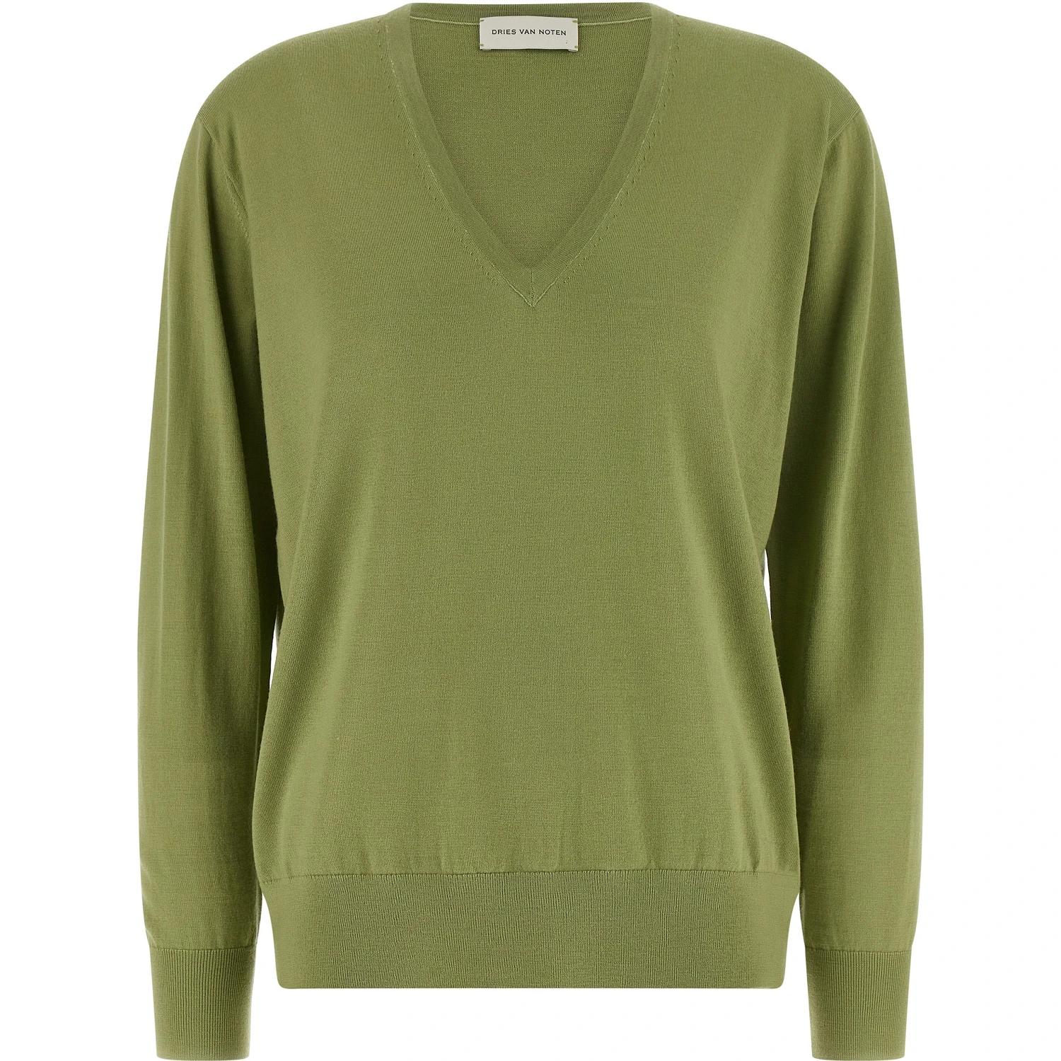 Bicolor Merino Wool Cardigan