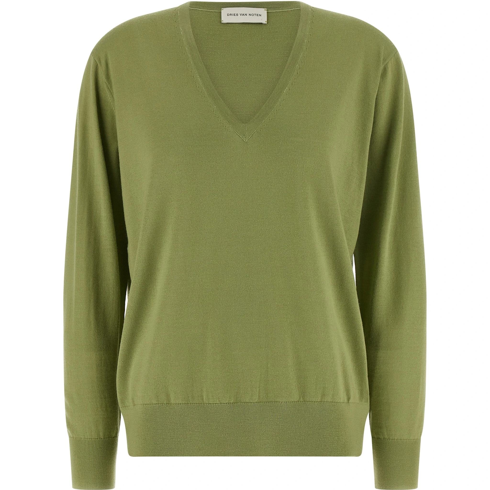 Bicolor Merino Wool Cardigan