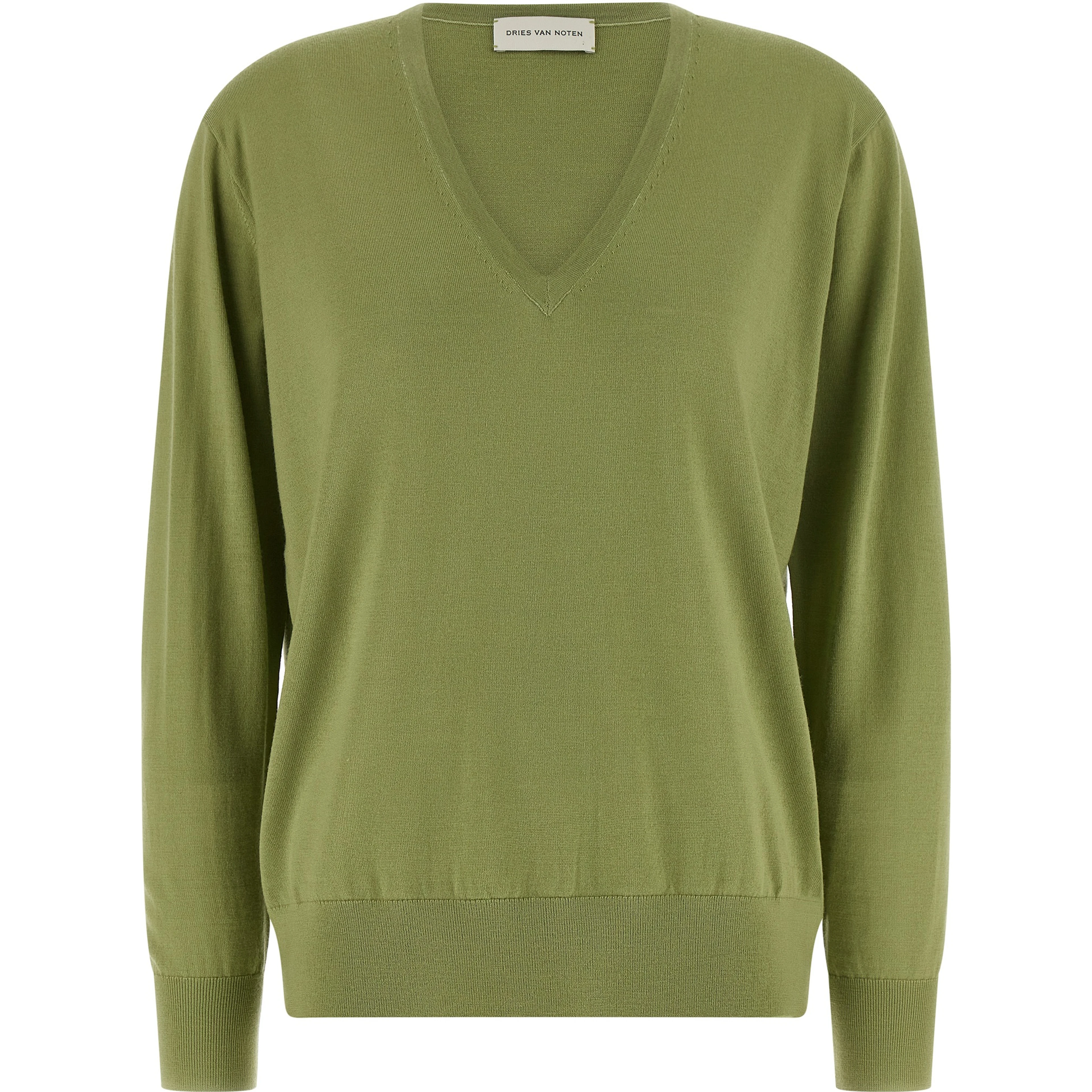 Bicolor Merino Wool Cardigan