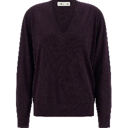 Purple Merino Wool Cardigan