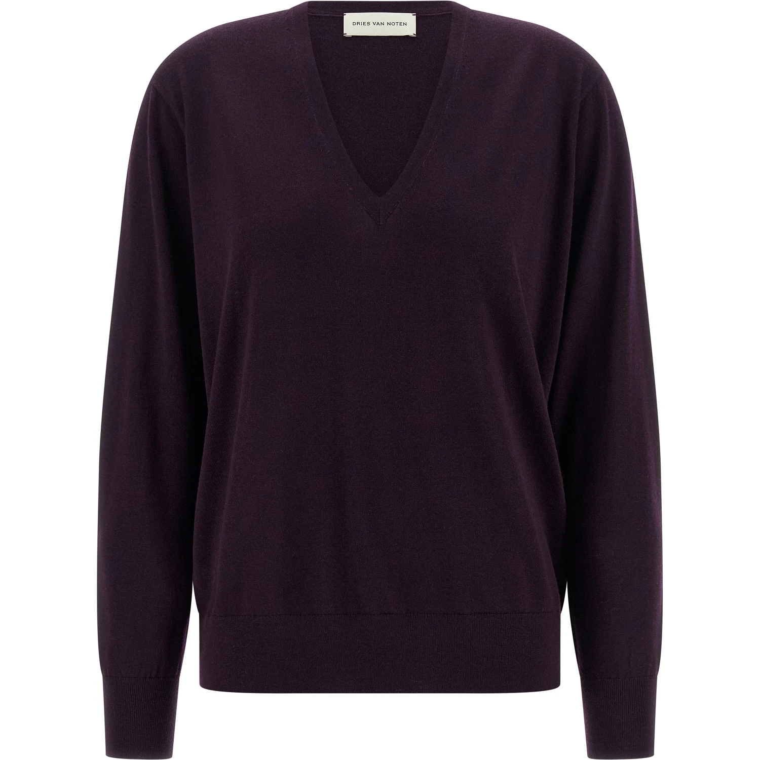 Purple Merino Wool Cardigan