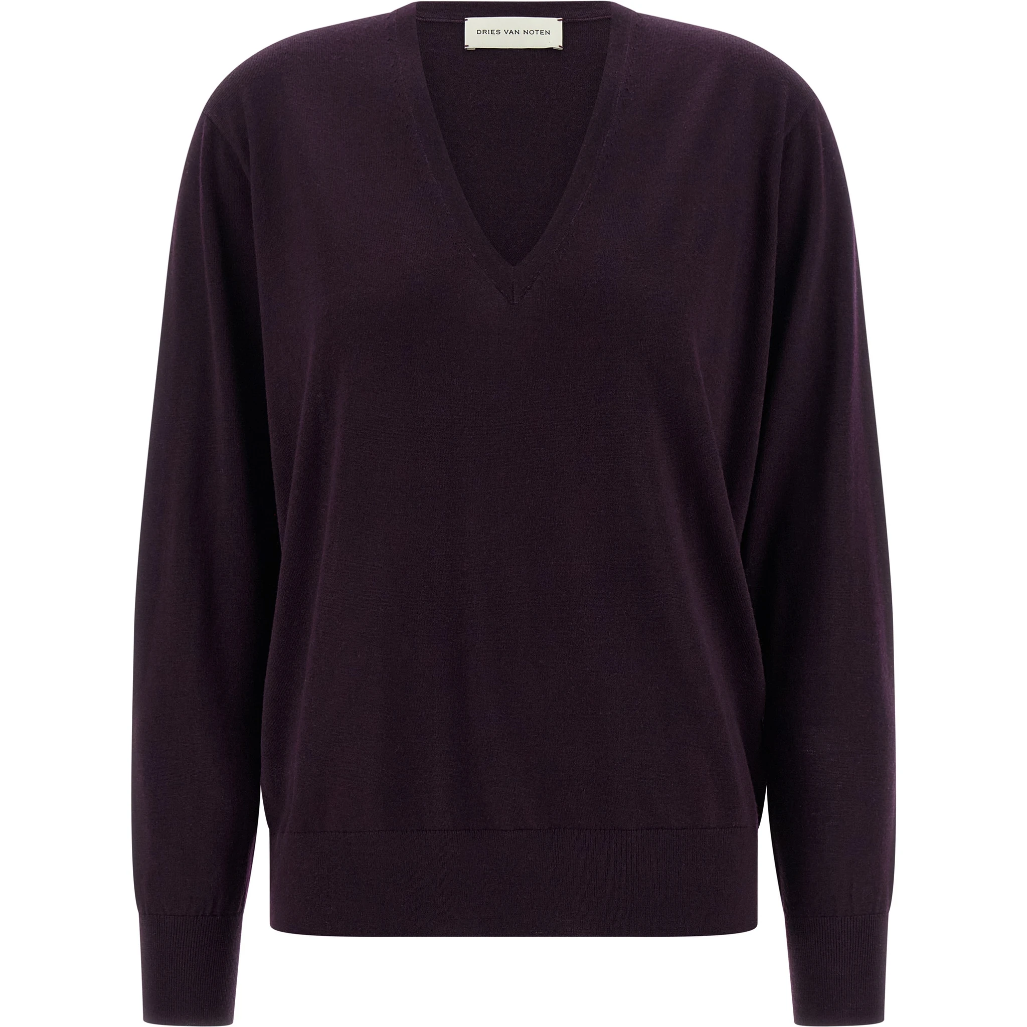 Purple Merino Wool Cardigan
