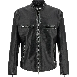 Black Leather Leather Jacket