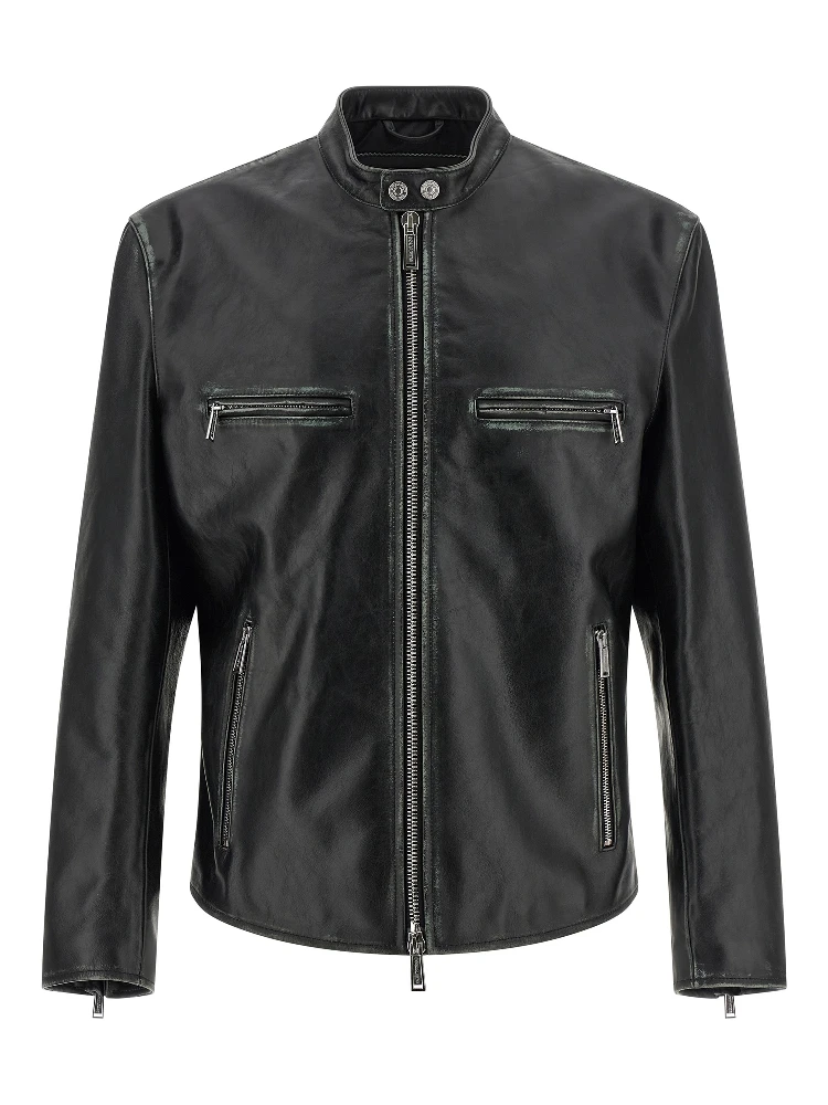 Black Leather Leather Jacket