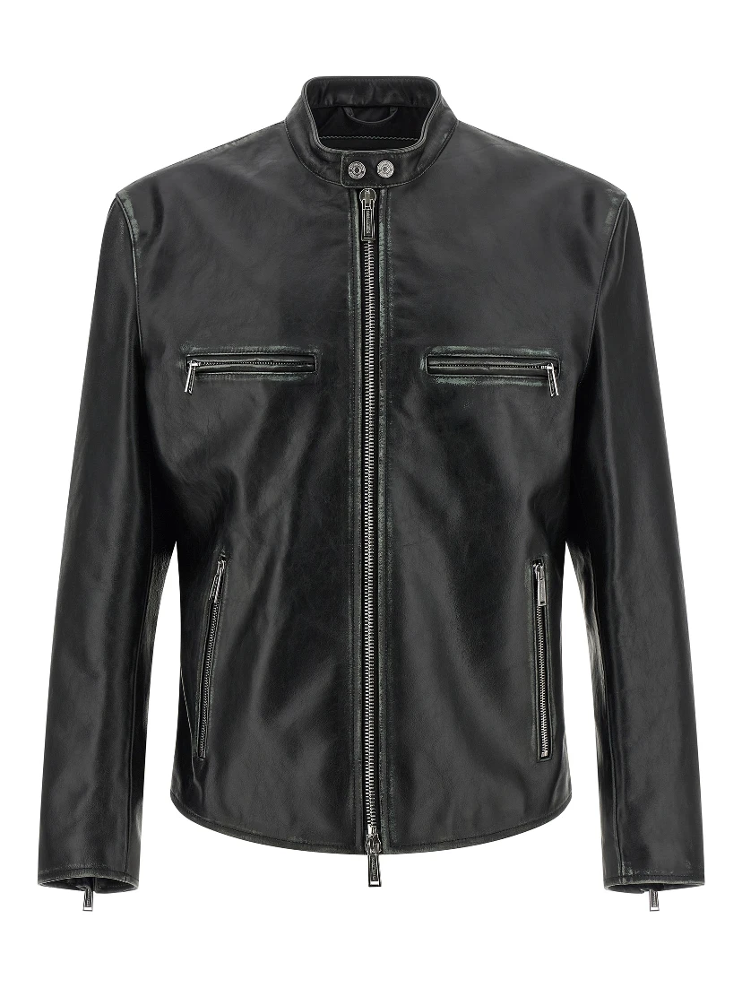 Black Leather Leather Jacket