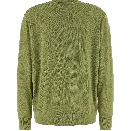 Bicolor Merino Wool Cardigan