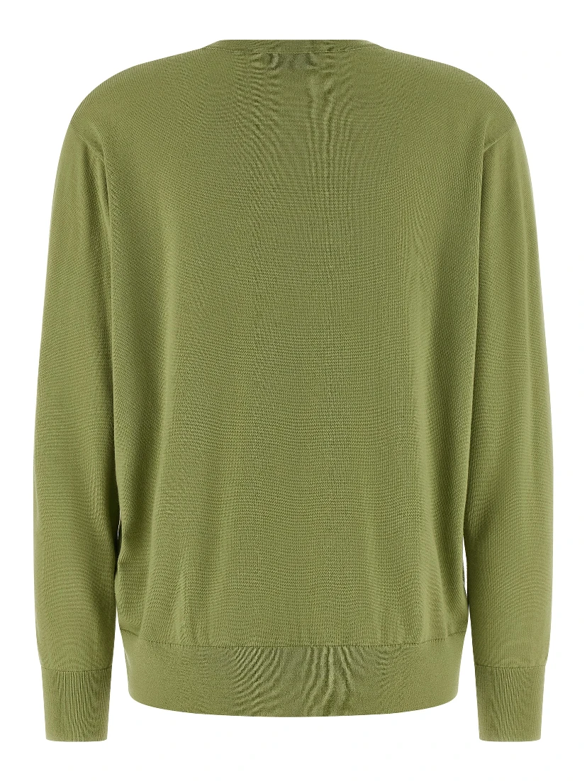 Bicolor Merino Wool Cardigan