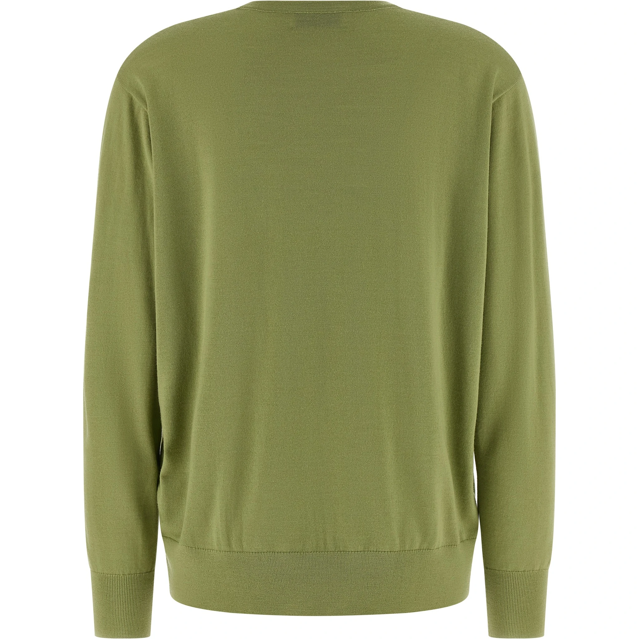 Bicolor Merino Wool Cardigan
