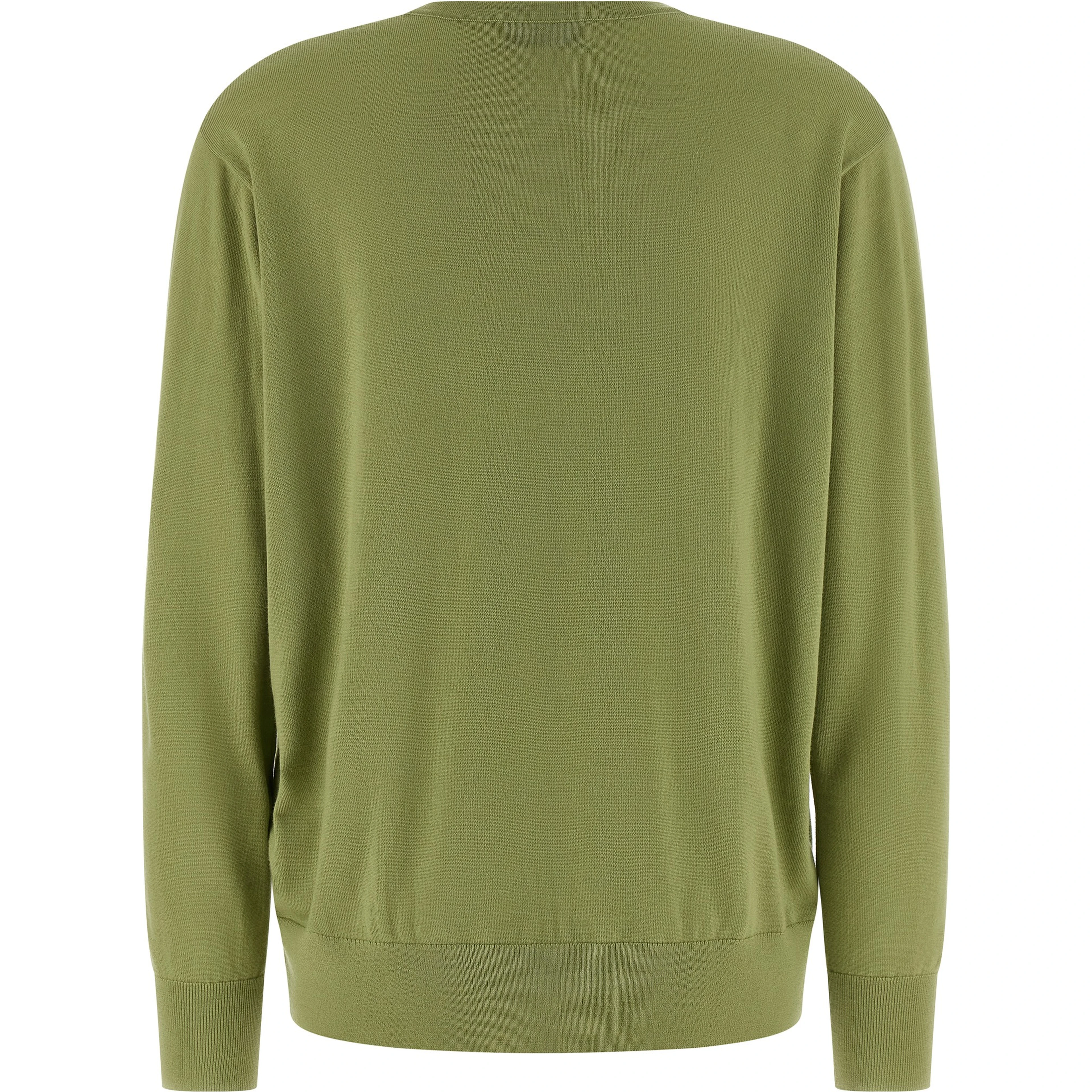 Bicolor Merino Wool Cardigan