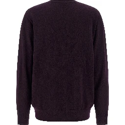 Purple Merino Wool Cardigan