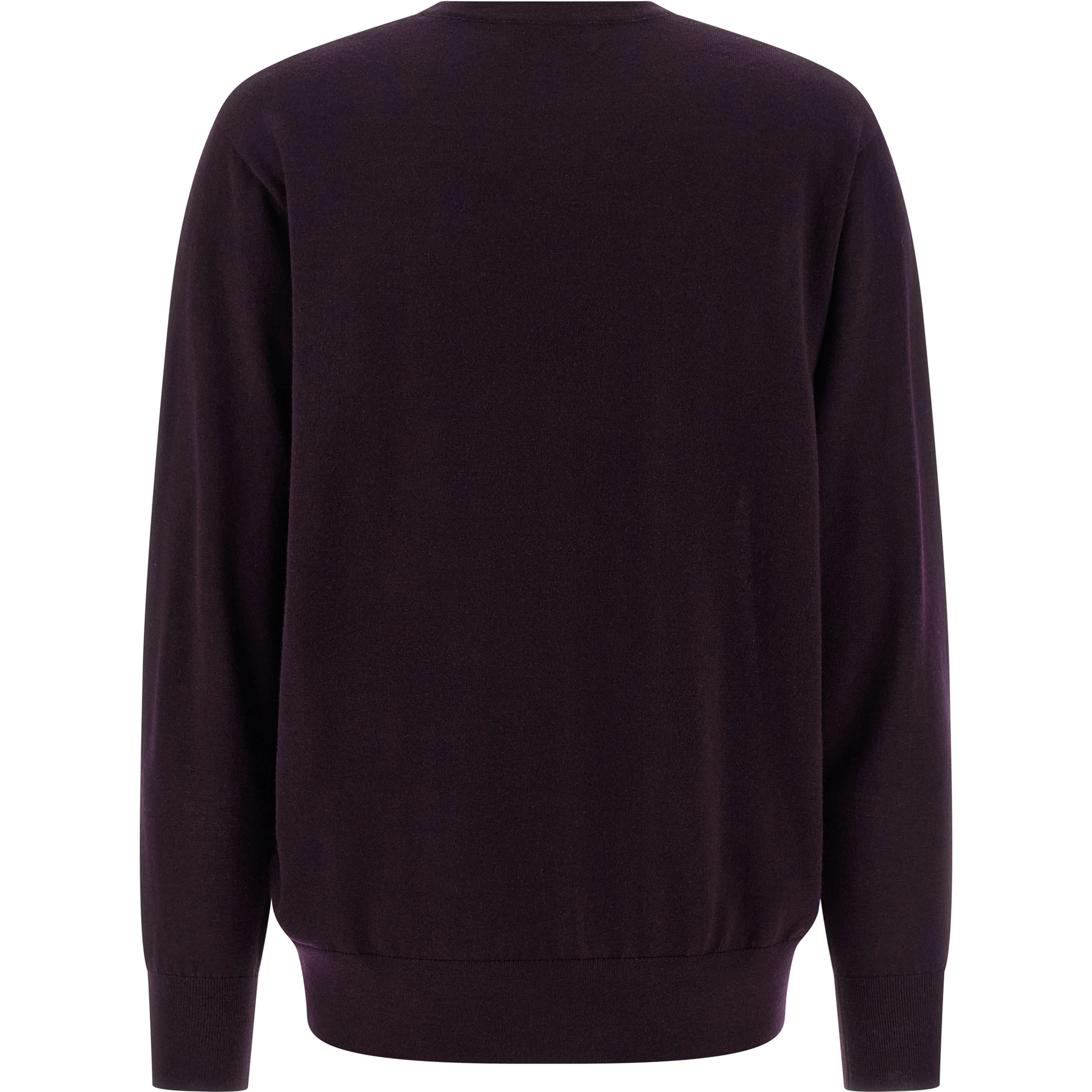 Purple Merino Wool Cardigan