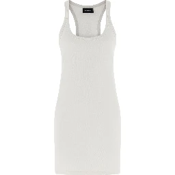 White Cotton Short Dress