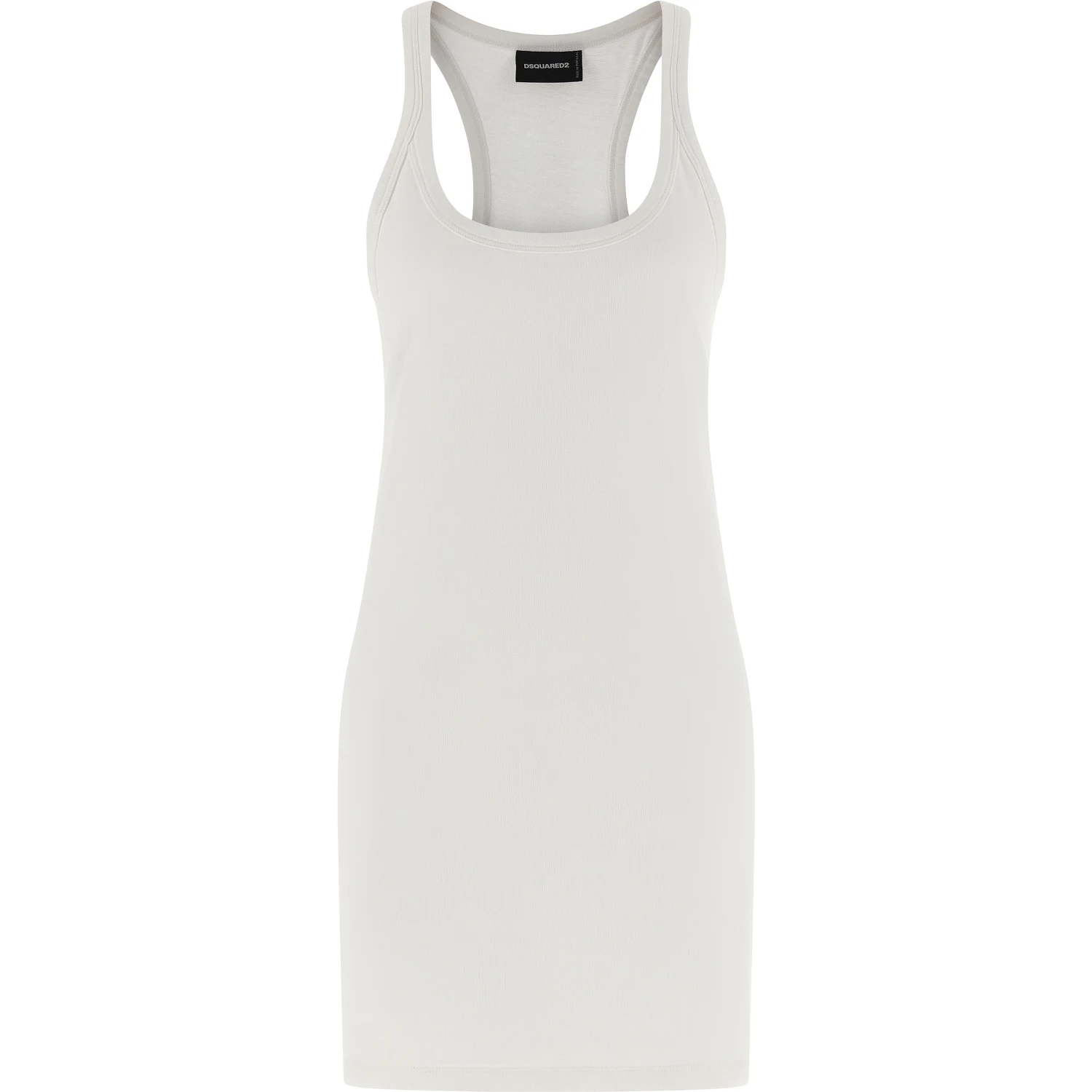 White Cotton Short Dress