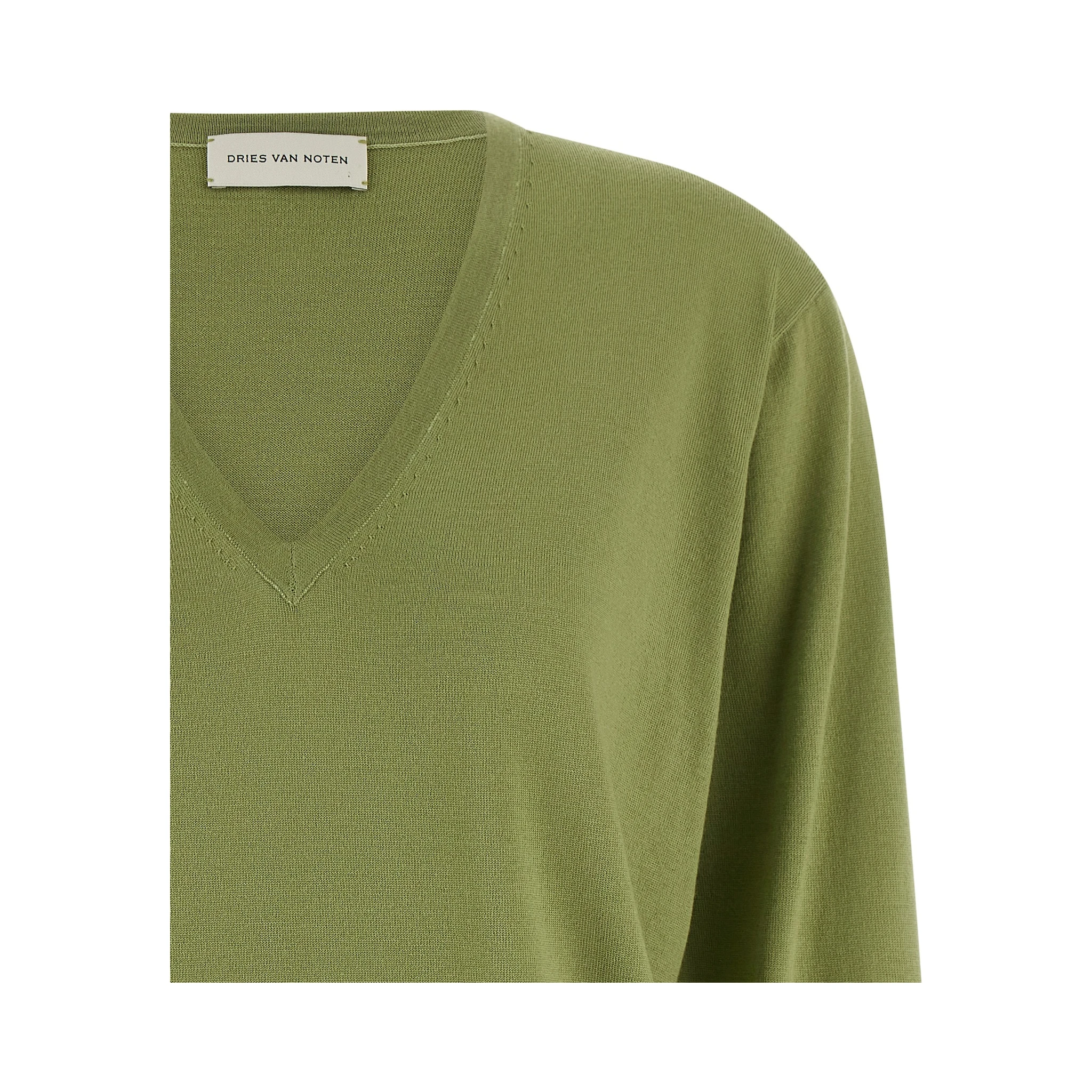 Bicolor Merino Wool Cardigan