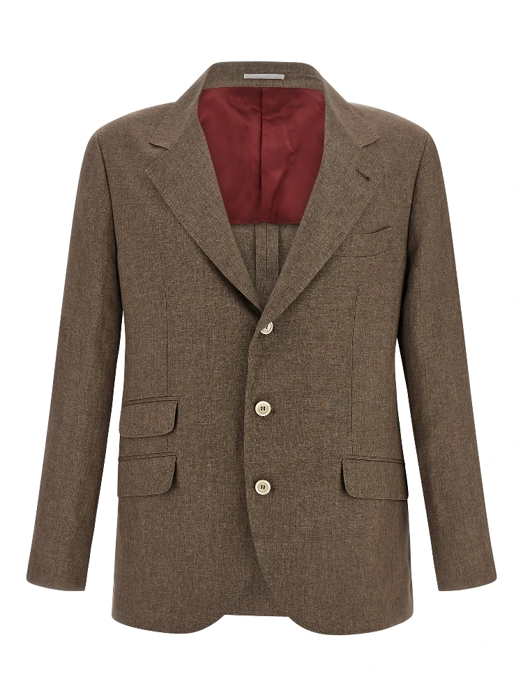Brown Linen Blazer