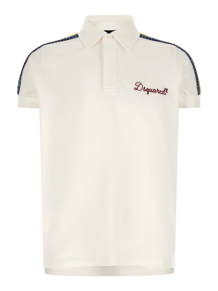 White Cotton Polo Shirt