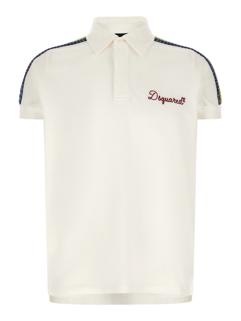 White Cotton Polo Shirt