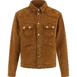 Beige Polyvinyl Leather Jacket