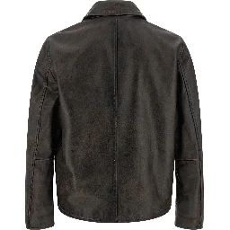 Brown Cowhide Leather Jacket