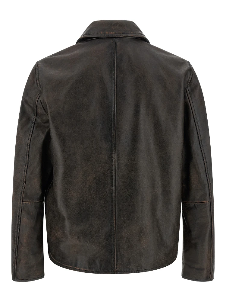 Brown Cowhide Leather Jacket alternative