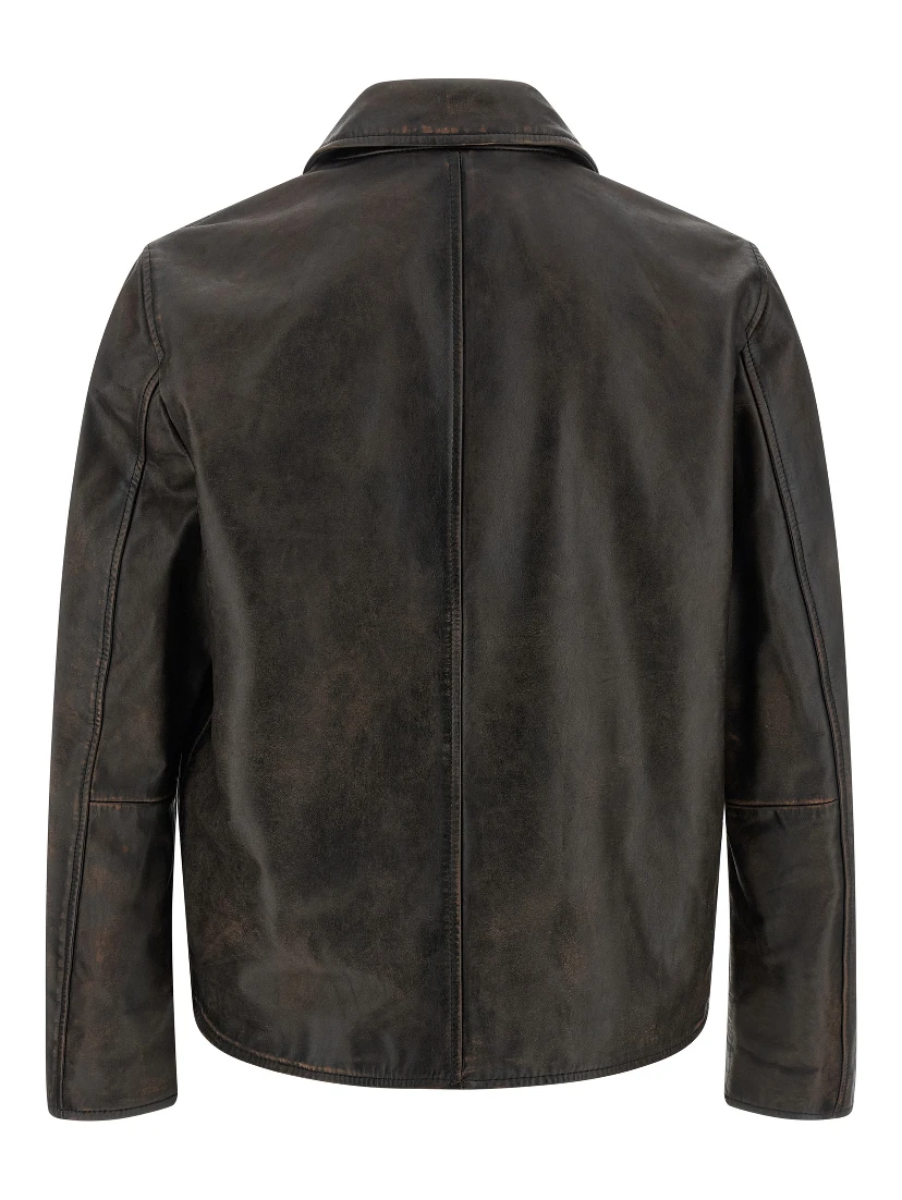 Brown Cowhide Leather Jacket