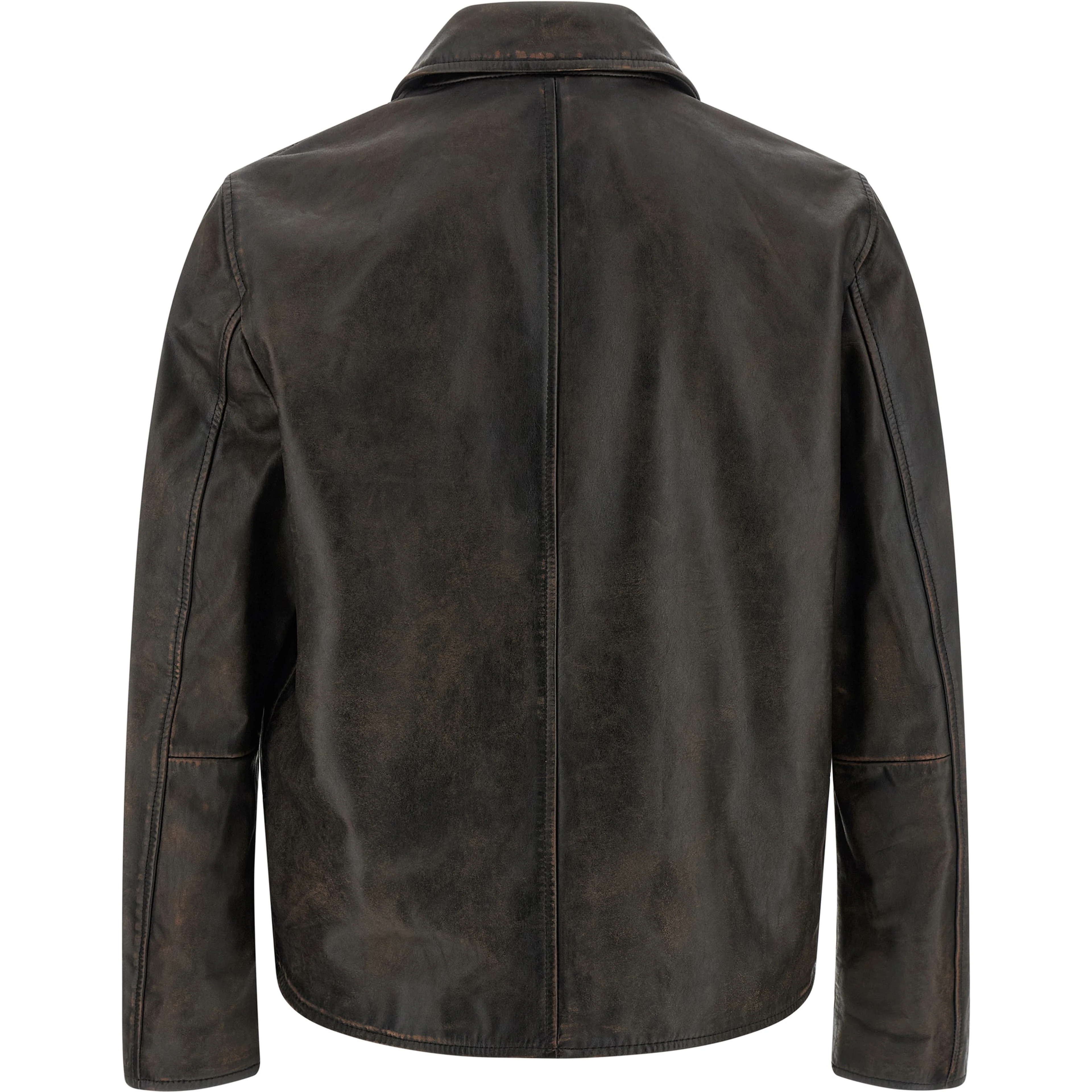 Brown Cowhide Leather Jacket