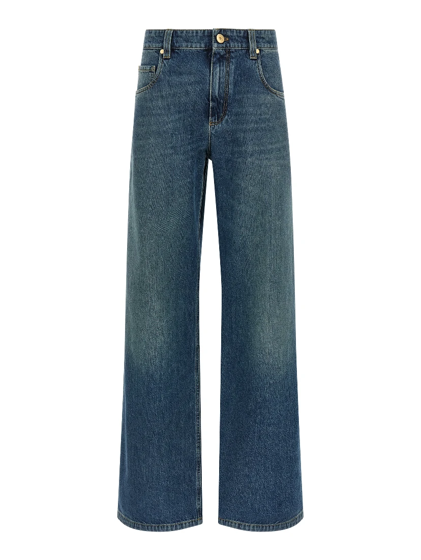 Blue Cotton Jeans Denim