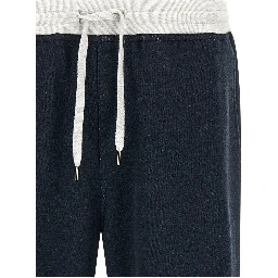 Blue Cotton Joggers (Workout Pants)