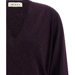 Purple Merino Wool Cardigan
