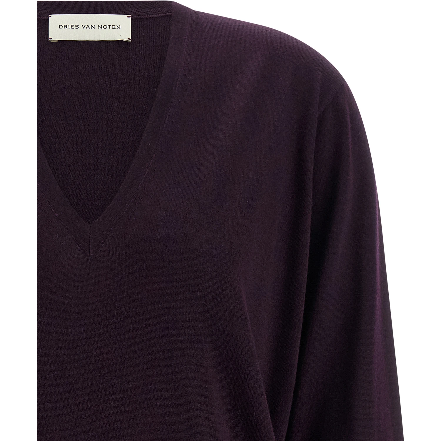 Purple Merino Wool Cardigan