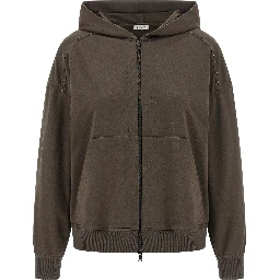 Brown Cotton Hoodie