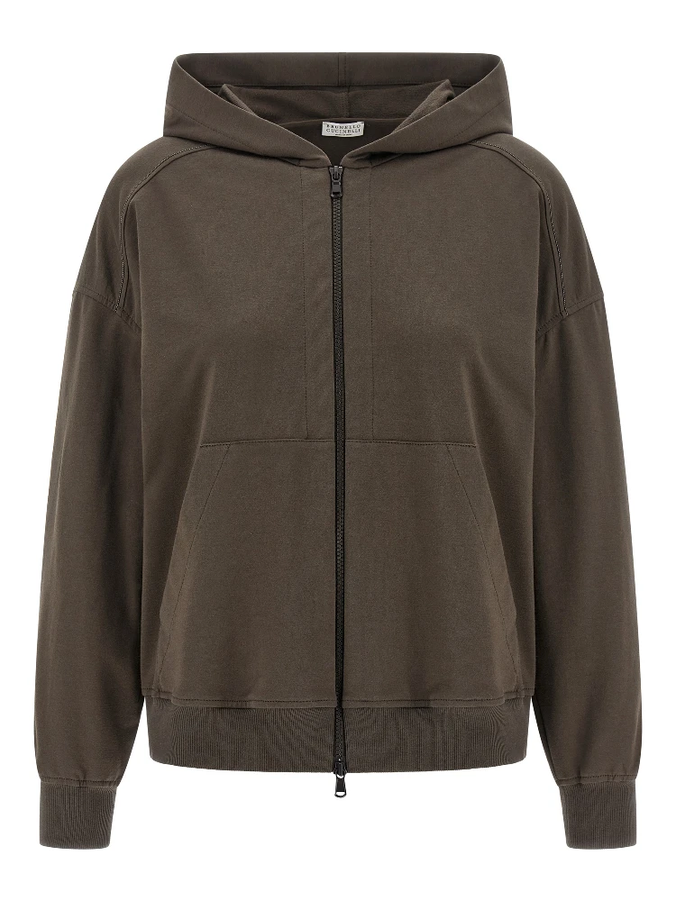 Brown Cotton Hoodie