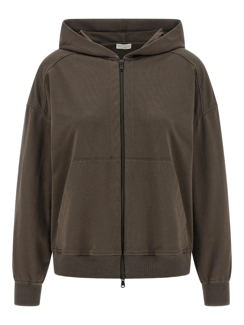 Brown Cotton Hoodie