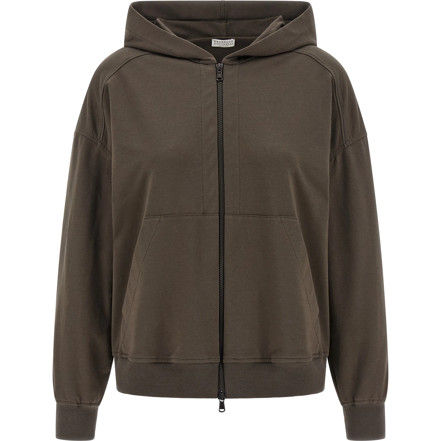 Brown Cotton Hoodie