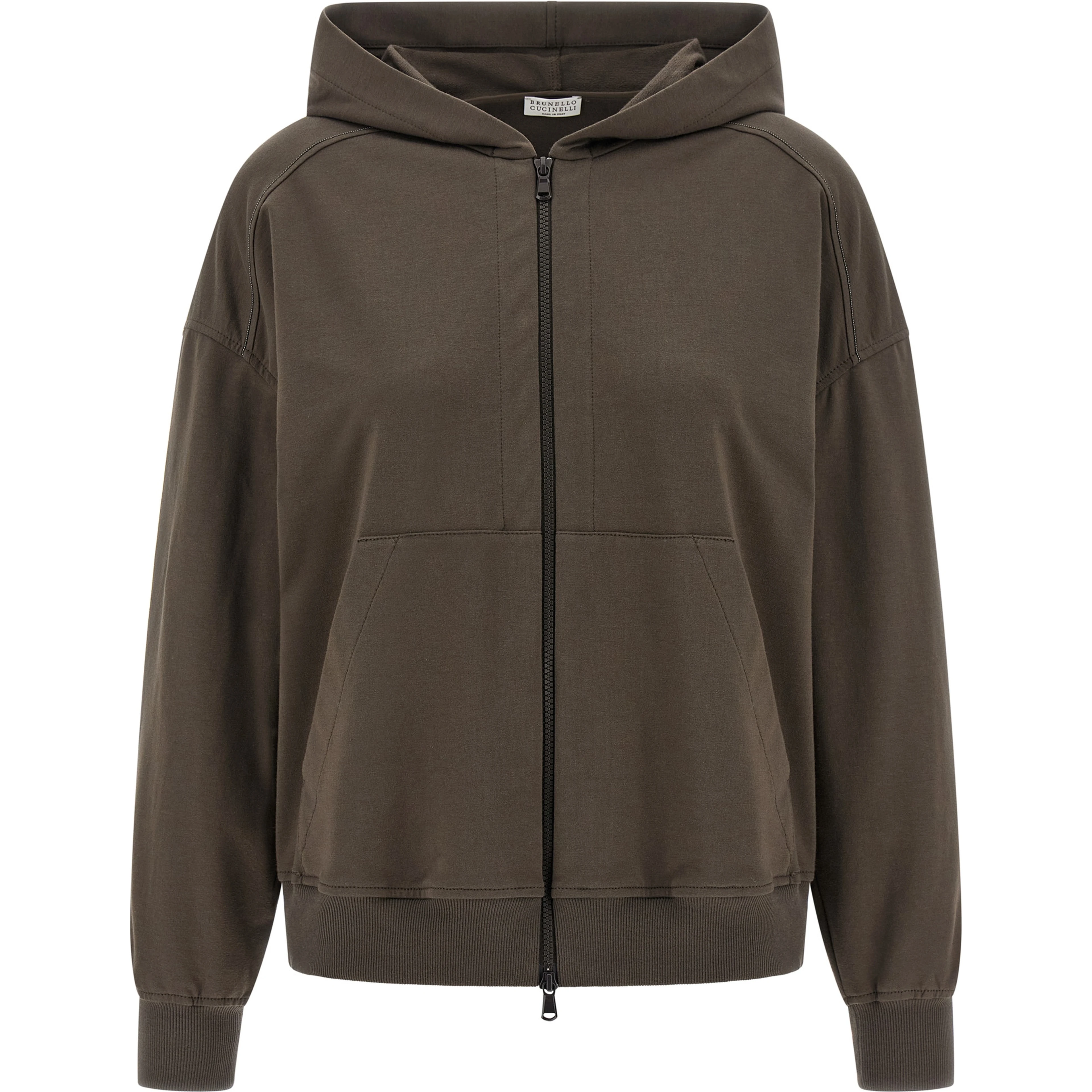 Brown Cotton Hoodie