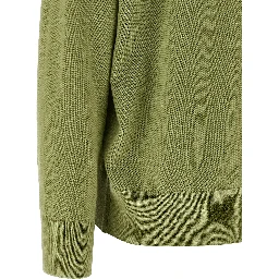 Bicolor Merino Wool Cardigan