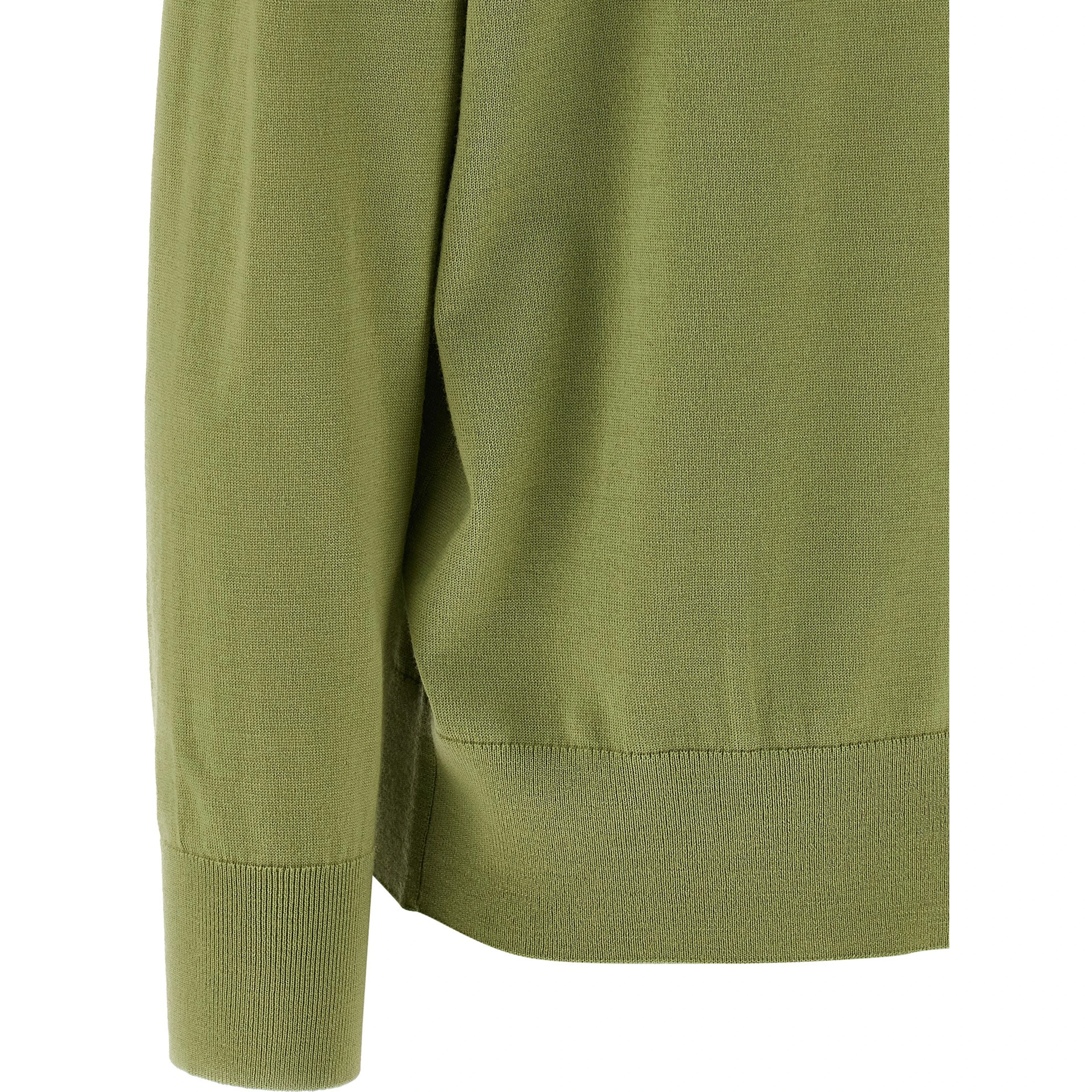 Bicolor Merino Wool Cardigan