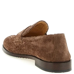 Brown Calfskin Slip-On Loafers