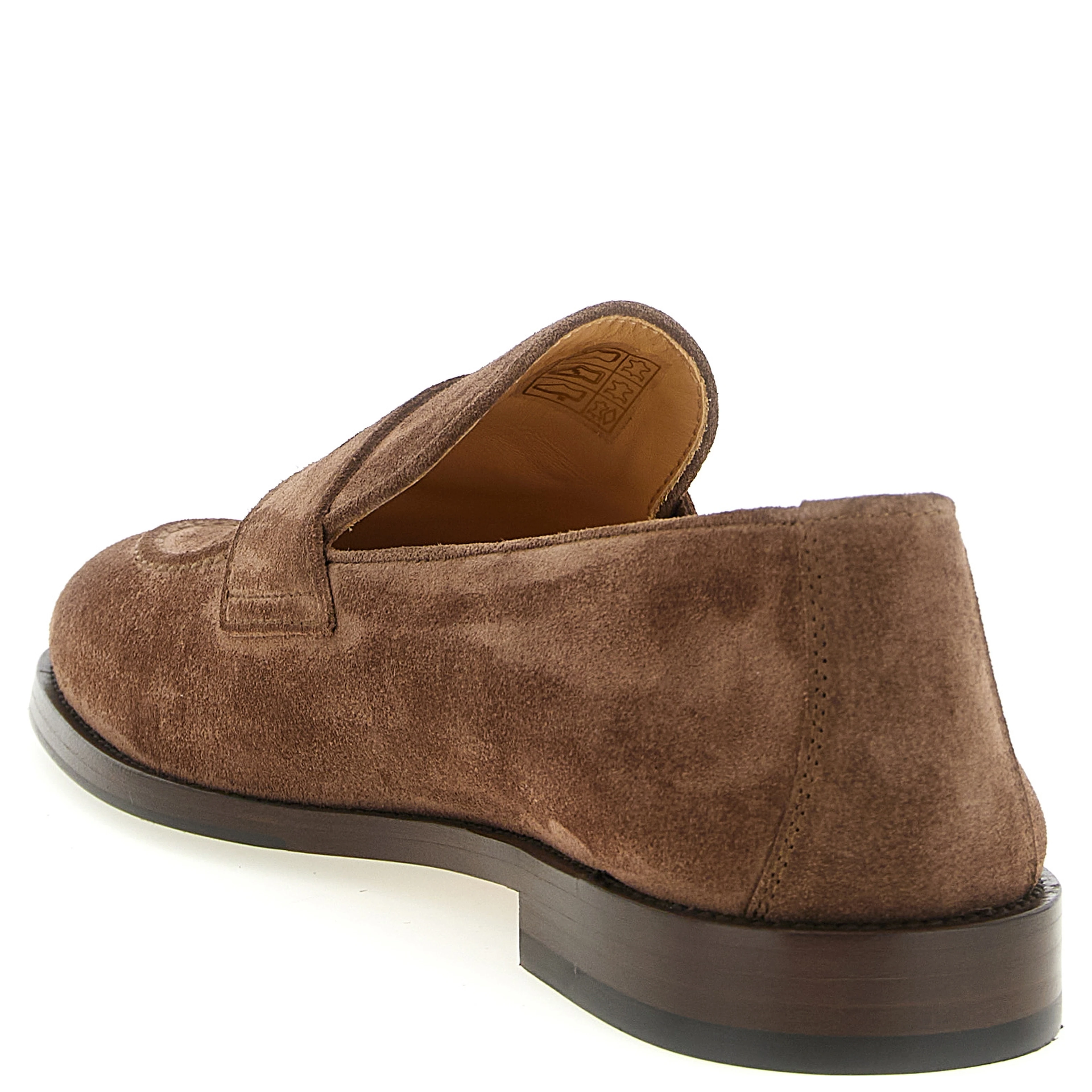 Brown Calfskin Slip-On Loafers