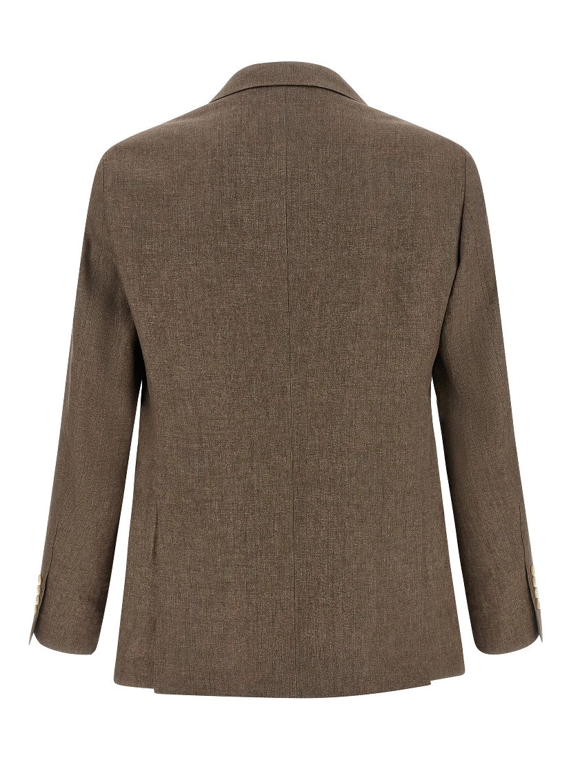 Brown Linen Blazer