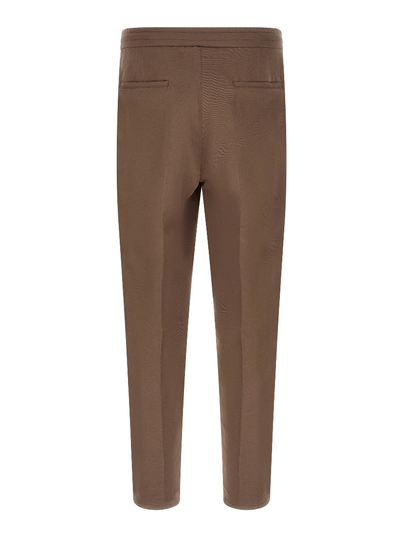Brown Linen Casual Pants