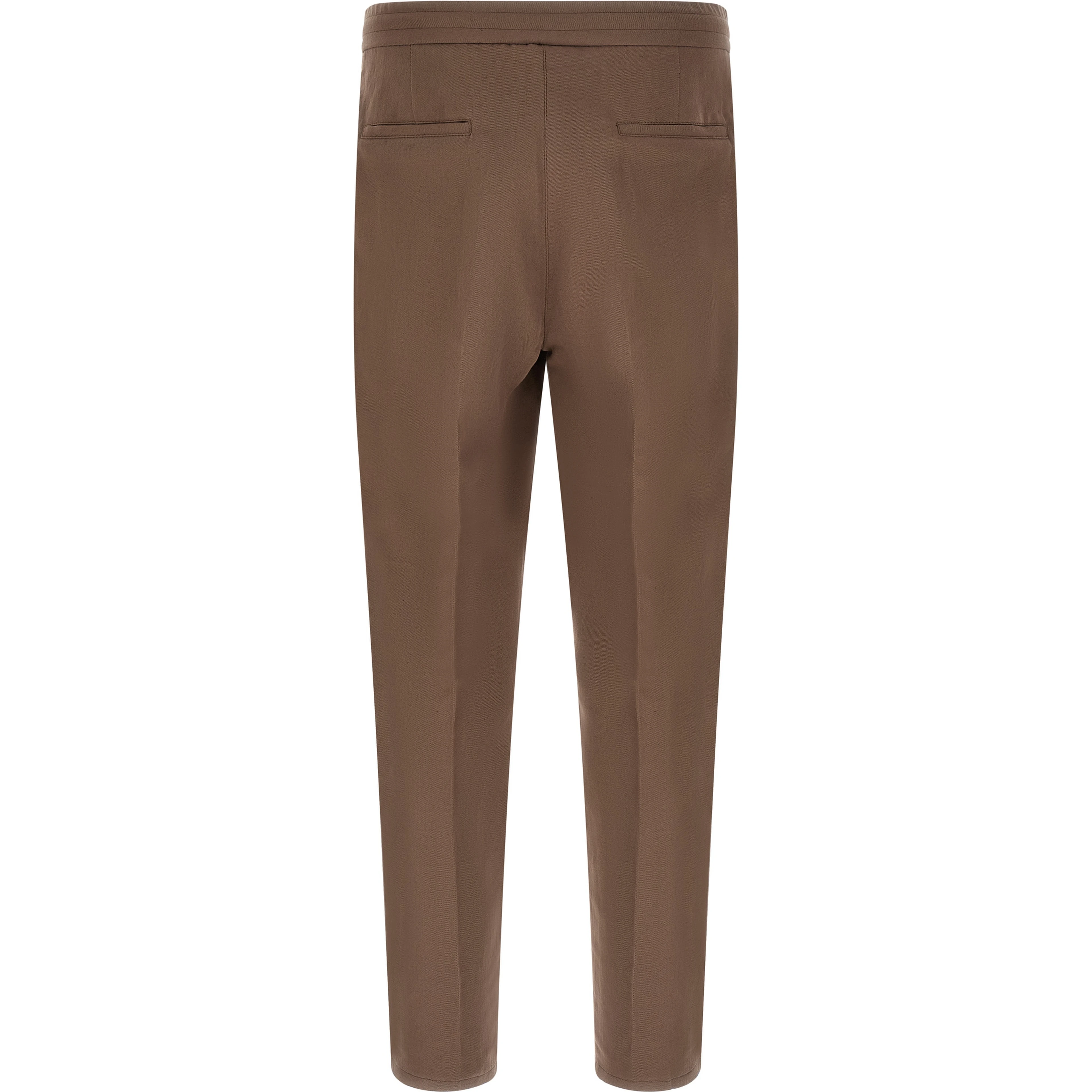 Brown Linen Casual Pants